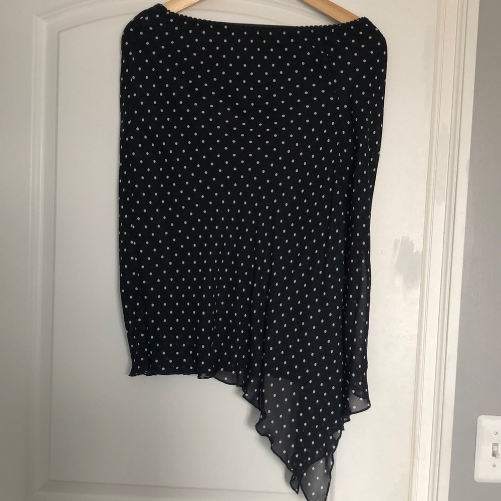 Asymmetrical split skirt
